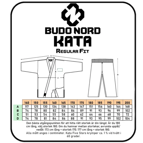 Budo-Nord KATA Five Stars WKF Regular-fit Karate gi (logofri) - 11 oz - WKF