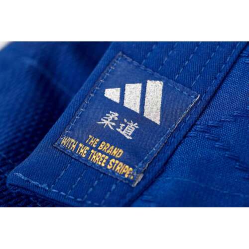 Adidas "CLUB" Judo Gi - 350g - Blå m. sølv striber
