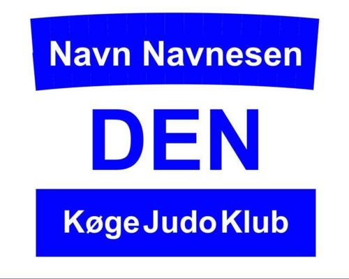 Judo Rygnummer til påsyning