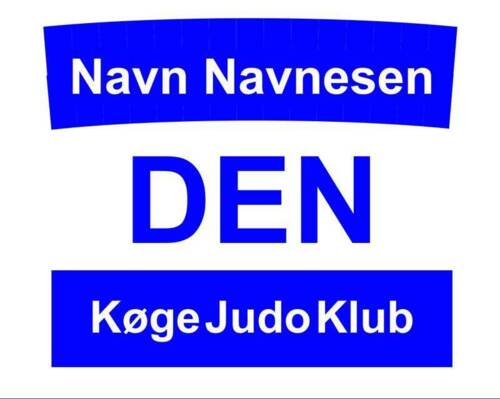 Judo Rygnummer til påsyning