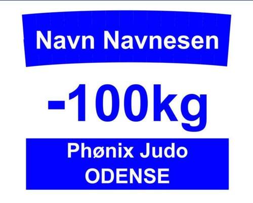 Judo Rygnummer til påsyning