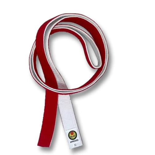 KWON Rød - Hvid Vendbart kampbælte - WUKF