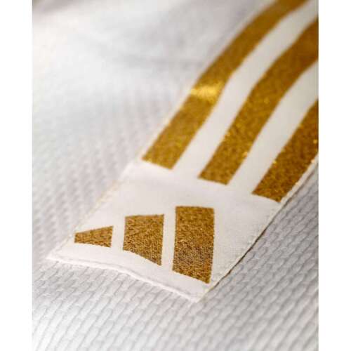 Adidas "CLUB" Judo Gi - 350g - Hvid m. sølvstriber