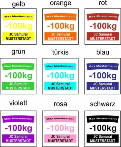 Judo Rygnummer med Logo til påsygning