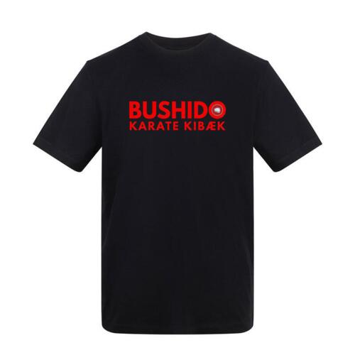 Sort Bushido Karate Bomuld Klub T-shirt - Voksen