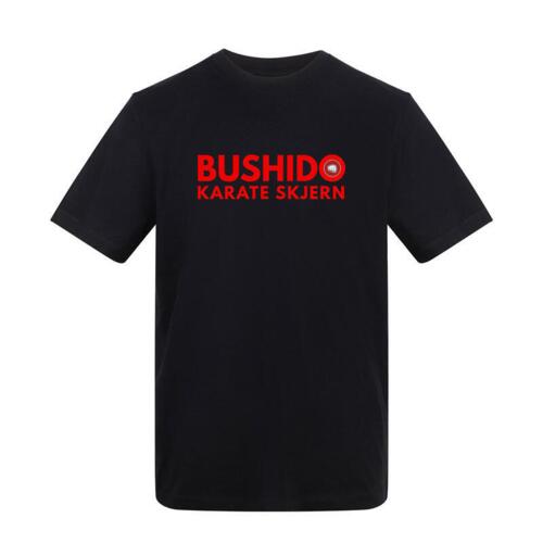 Sort Bushido Karate Bomuld Klub T-shirt - Børn