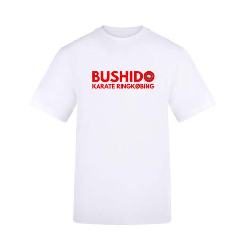 Hvid Bushido Karate Bomuld Klub T-shirt - Børn
