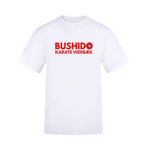Hvid Bushido Karate Bomuld Klub T-shirt - Børn