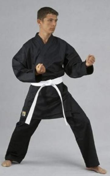 KWON SHADOW Karate Gi - Sort - 6,5 oz.
