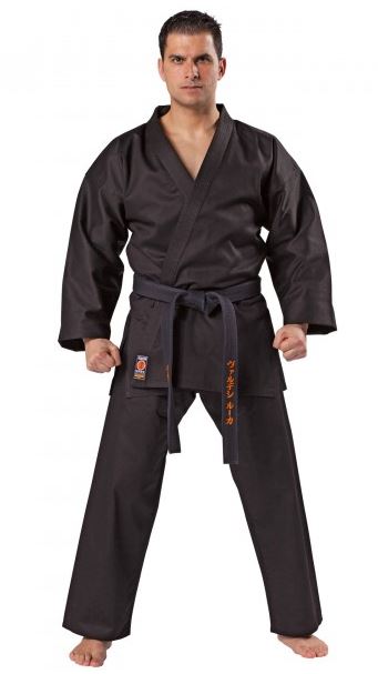 KWON TRADITIONELL Karate gi - Sort - 8 oz.