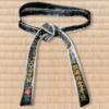 KAZARI Sort bælte - Blank Satin - Traditionel Japansk brodering - 4,5 cm