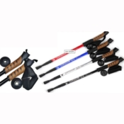 Stavgångstavar - teleskop med korkhandtag och handske