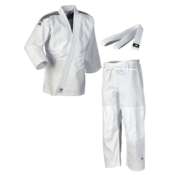 Adidas "CLUB" Judo Gi - 350g - Hvid m. sorte striber