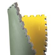 Vendbar tatami-måtte til Judo, Ju-jutsu og aikido - 4 cm - Grøn/Gul