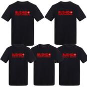 Sort Bushido Karate Bomuld Klub T-shirt - Voksen